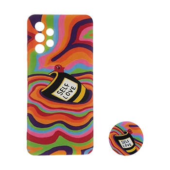 کاور آبرنگی مدل N110  مناسب برای گوشی موبایل سامسونگ Galaxy A32 4G به همراه پایه نگهدارنده